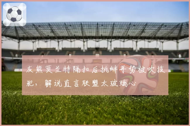 灰熊莫兰特隔扣后挑衅手势被吹技犯，解说直言联盟太玻璃心